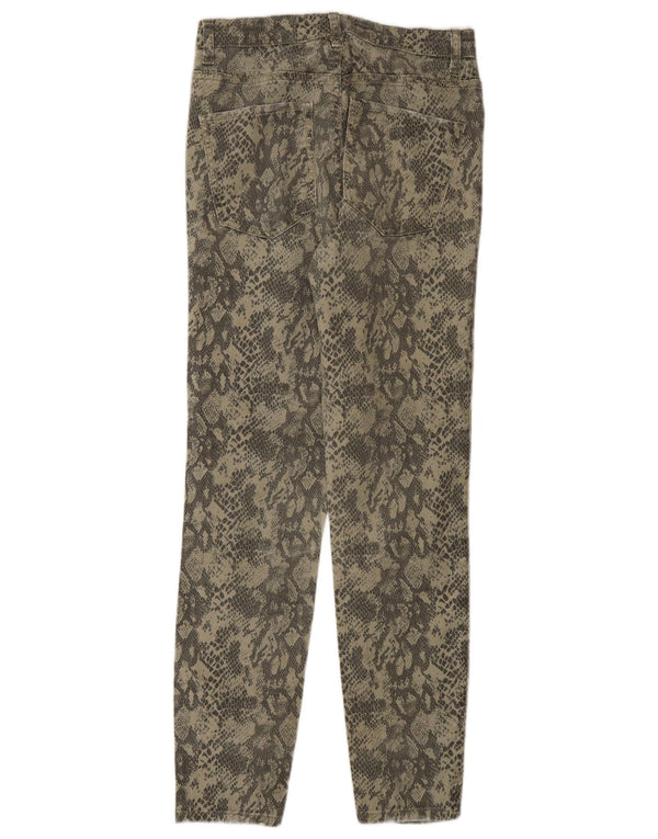 Blugi slim pentru femei Zara EU 40 Medium L30 L28 Kaki Animal Print