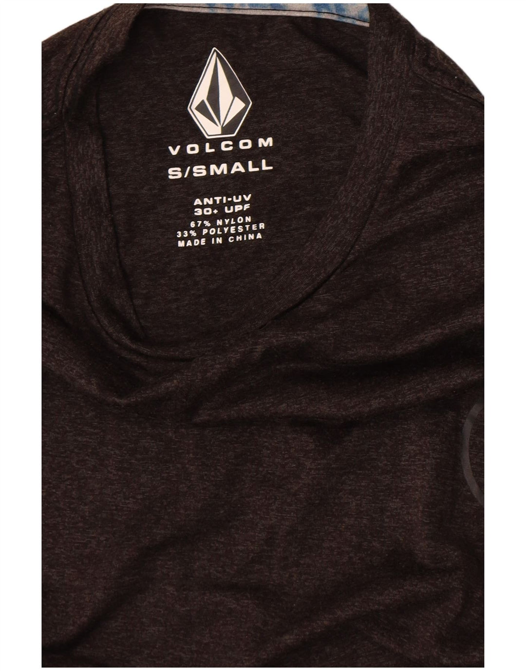 Tricou pentru bărbați Volcom Top mic, gri, nailon pătat