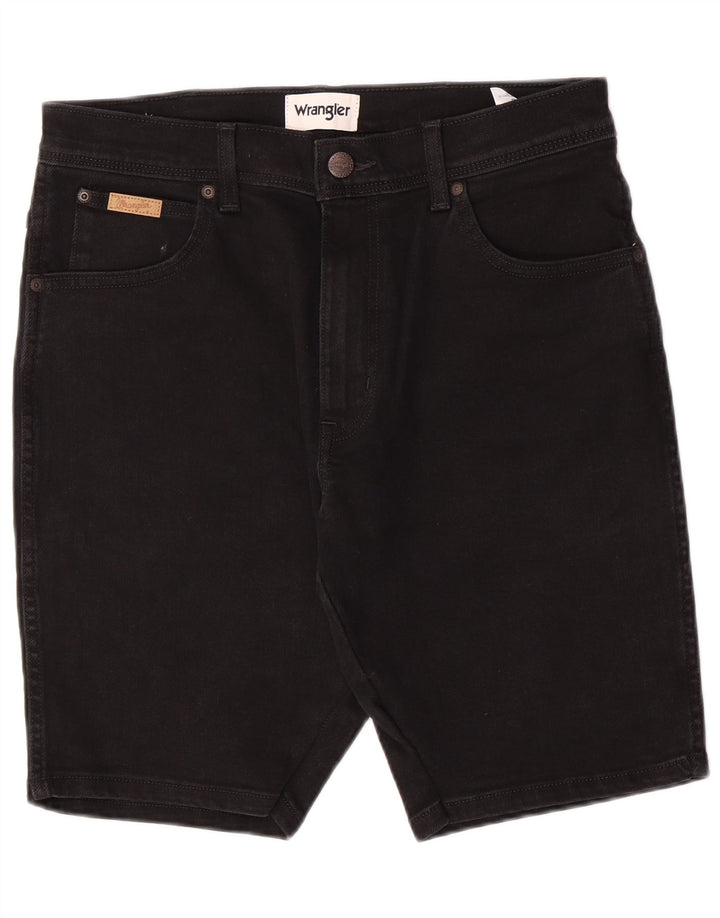 Pantaloni scurți din denim Texas Wrangler pentru bărbați W30, bumbac mediu negru