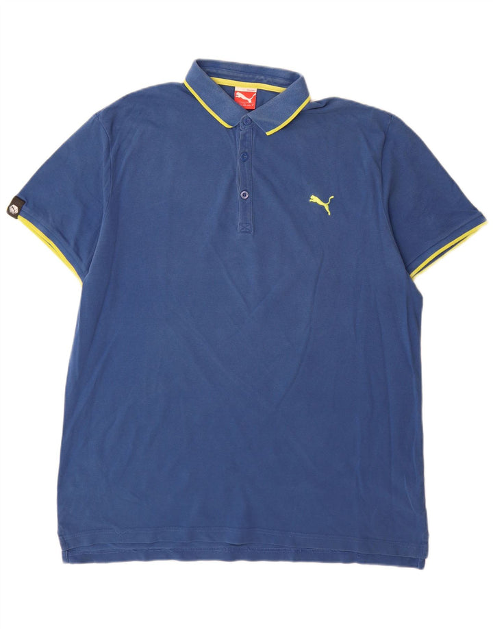 Tricou polo pentru bărbați Puma XL, bumbac albastru