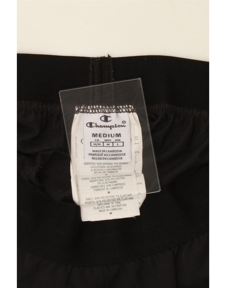 CHAMPION Womens Graphic Tracksuit Trousers UK 12 Medium  Black Polyester Vintage Champion and Second-Hand Champion from Messina Hembry 