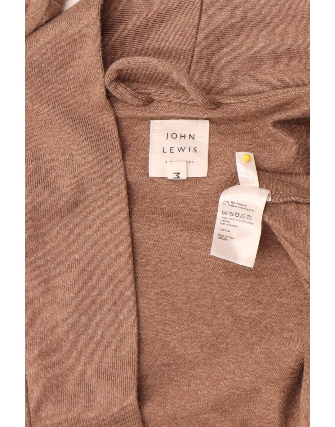 Pulover cardigan supradimensionat pentru femei John Lewis, UK 14, maro mediu