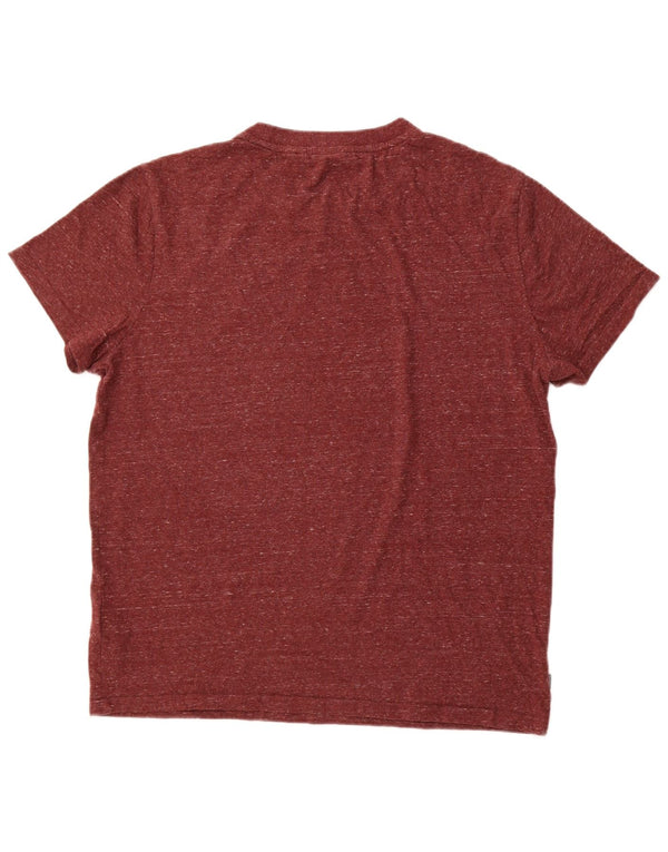 SUPERDRY tricou pentru bărbați Top 2XL burgundy bumbac cu pete