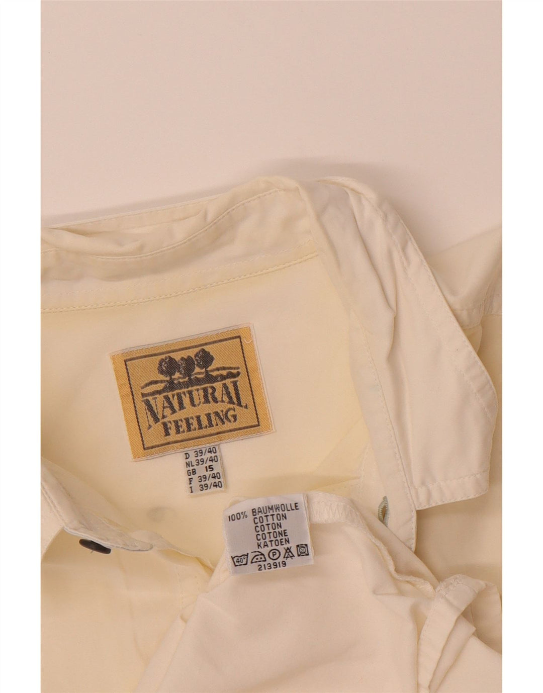VINTAGE Mens Shirt Size 39/40 15 Medium White Cotton
