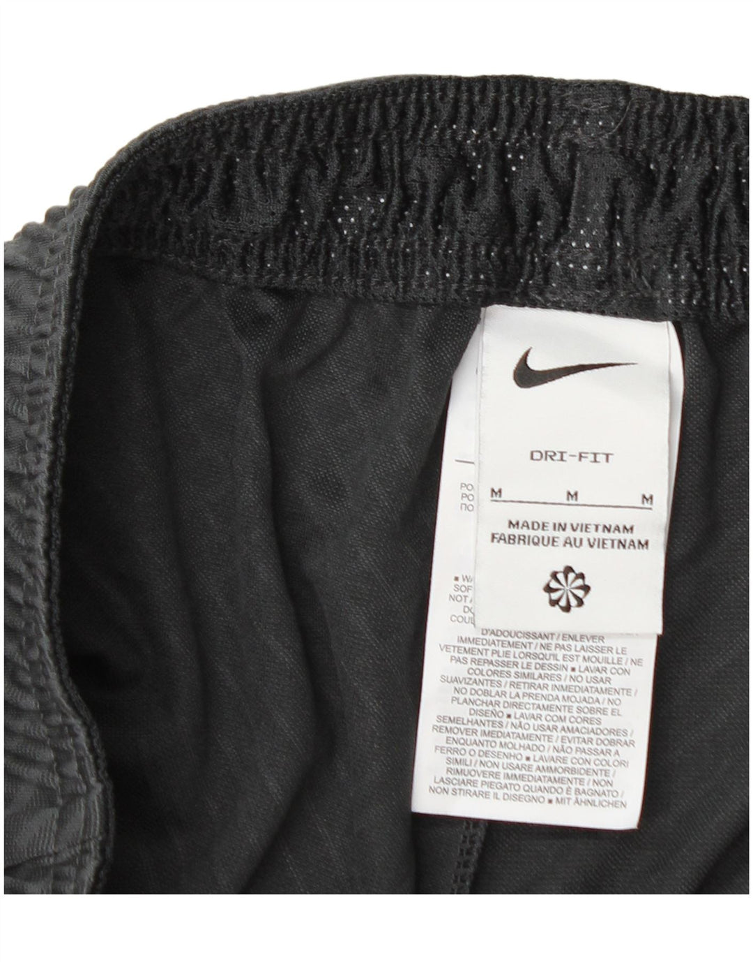 Pantaloni scurți sport Nike Dri Fit pentru bărbați, poliester geometric negru mediu