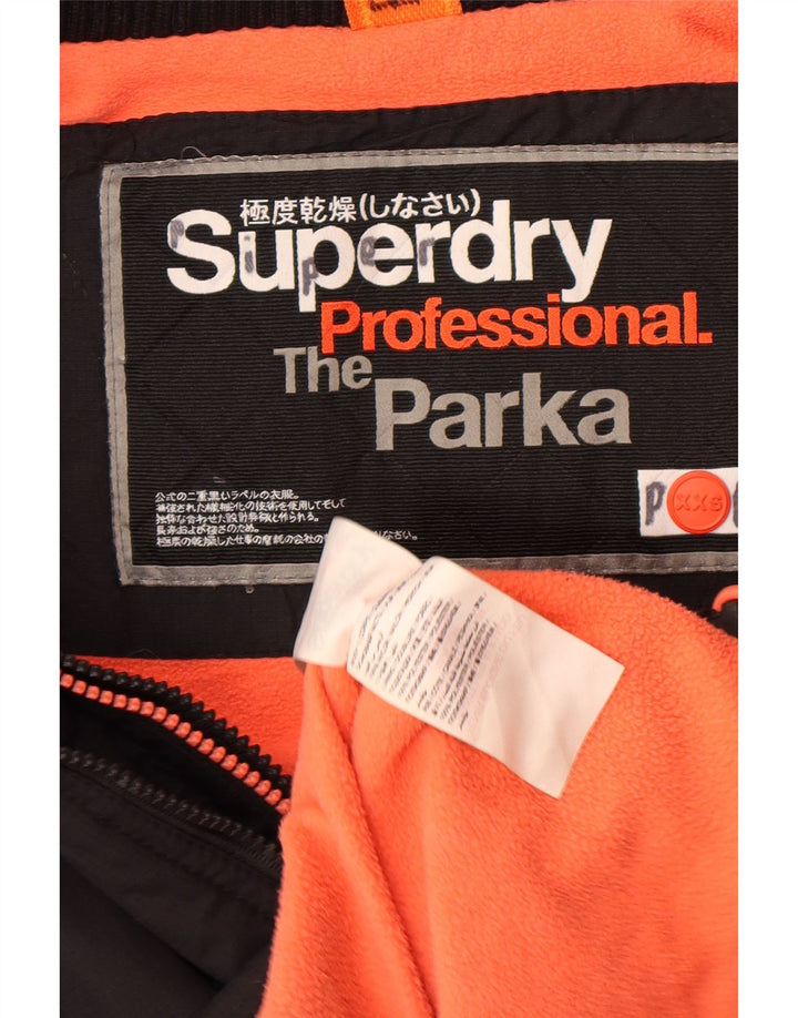 Jachetă parka cu glugă Superdry pentru femei UK 2 2XS Negru