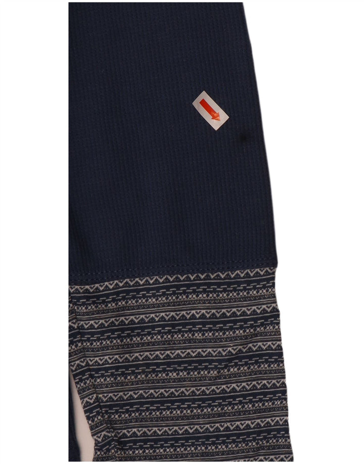 EDDIE BAUER Top pentru femei cu mânecă lungă UK 16 mare, albastru bleumarin, bumbac cu dungi