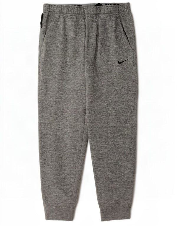 Pantaloni de trening Nike pentru bărbați Therma-Fit Pantaloni de jogging XL, gri poliester cu pături