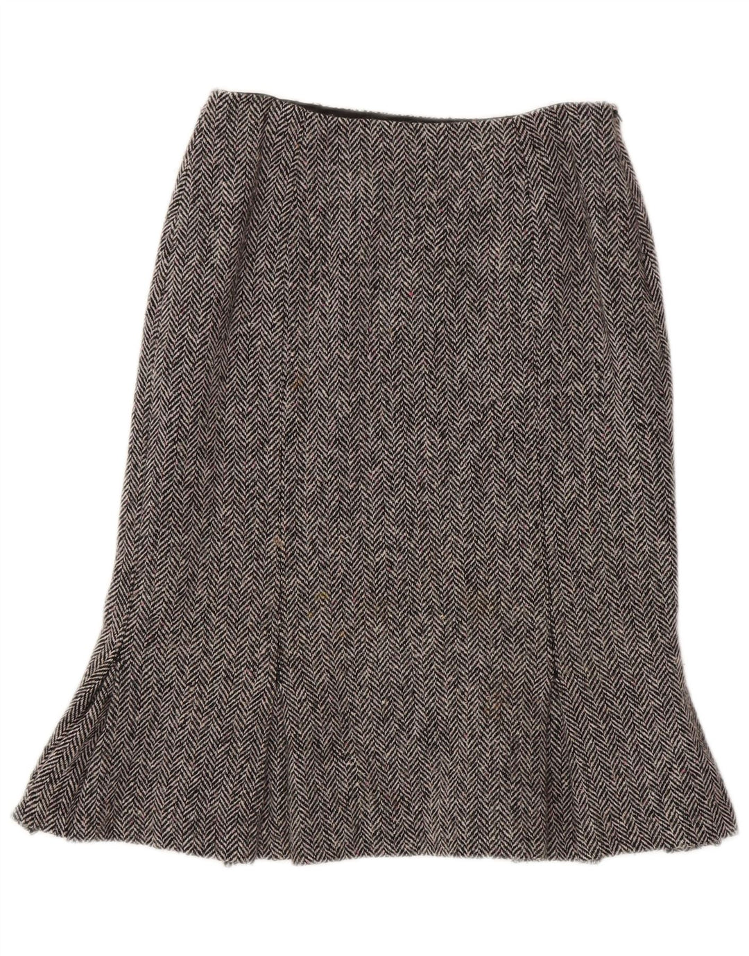 Fustă Hobbs pentru femei peplum UK 10 Small W26 Grey Herringbone Wool