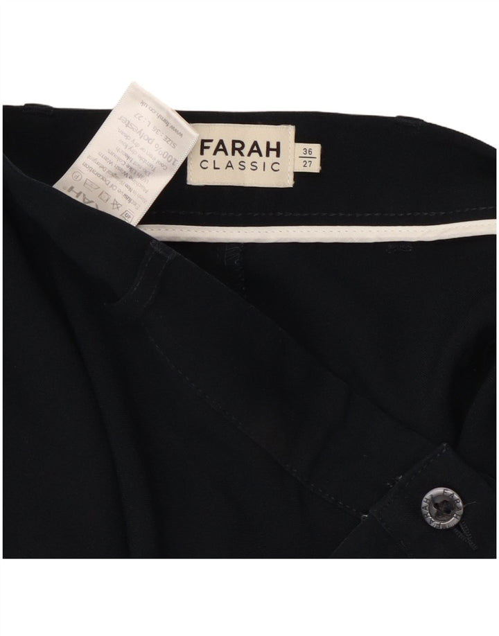 Pantaloni chino drepți pentru bărbați Farah L36 L27 Poliester bleumarin