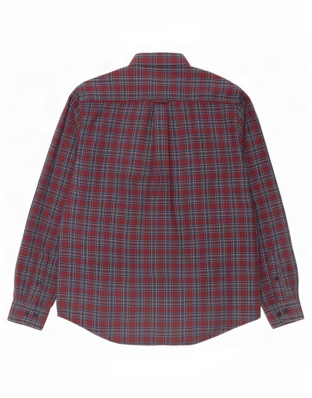 Cămașă de flanel pentru bărbați James Pringle, poliester cu carouri burgundy mediu