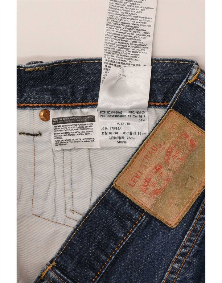 Blugi drepti pentru bărbați Levi's W32 L30 Bumbac albastru