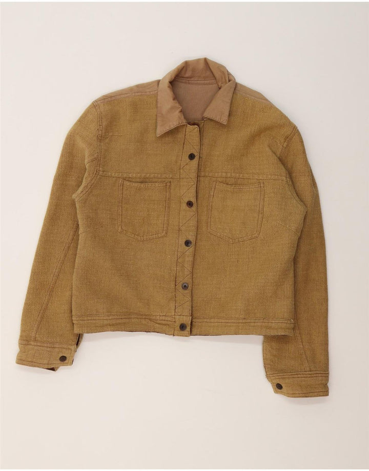 Jachetă reversibilă vintage pentru femei UK 12 maro mediu