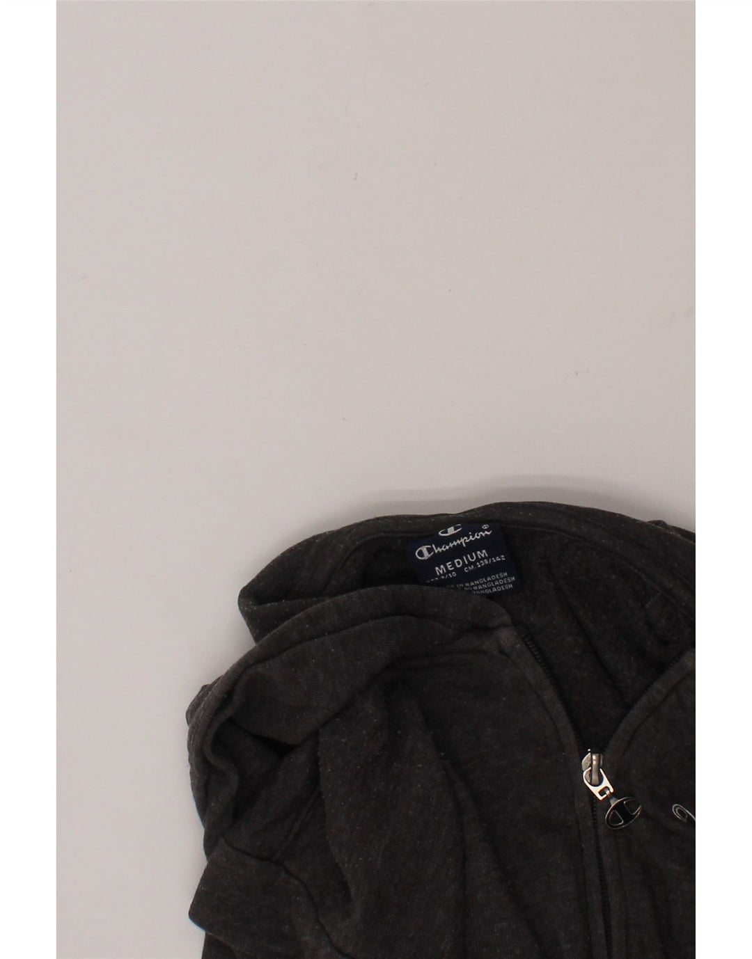 CHAMPION Boys Zip Hoodie Sweater 9-10 Years Medium Grey Cotton Vintage Champion and Second-Hand Champion from Messina Hembry 