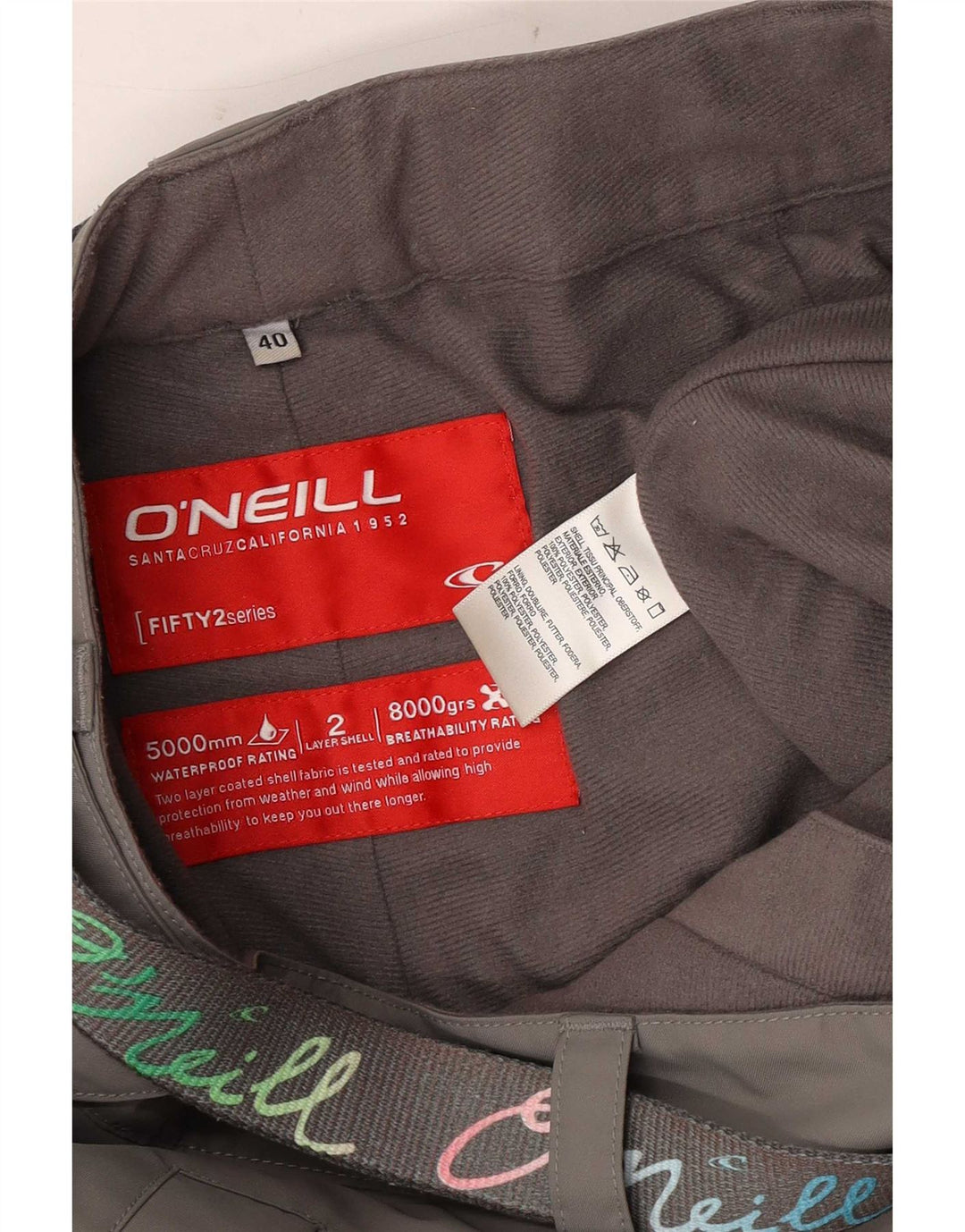 Pantaloni impermeabili pentru femei O'Neill EU 40 Poliester mediu gri