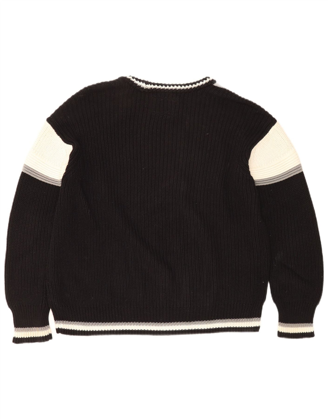 Pulover Superdry pentru bărbați, cu grafică, cu decolteu, mediu, negru