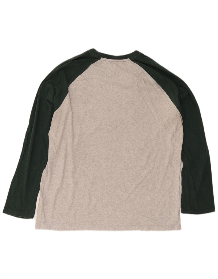 Top pentru bărbați Superdry cu mânecă lungă 2XL, gri, bumbac color bloc