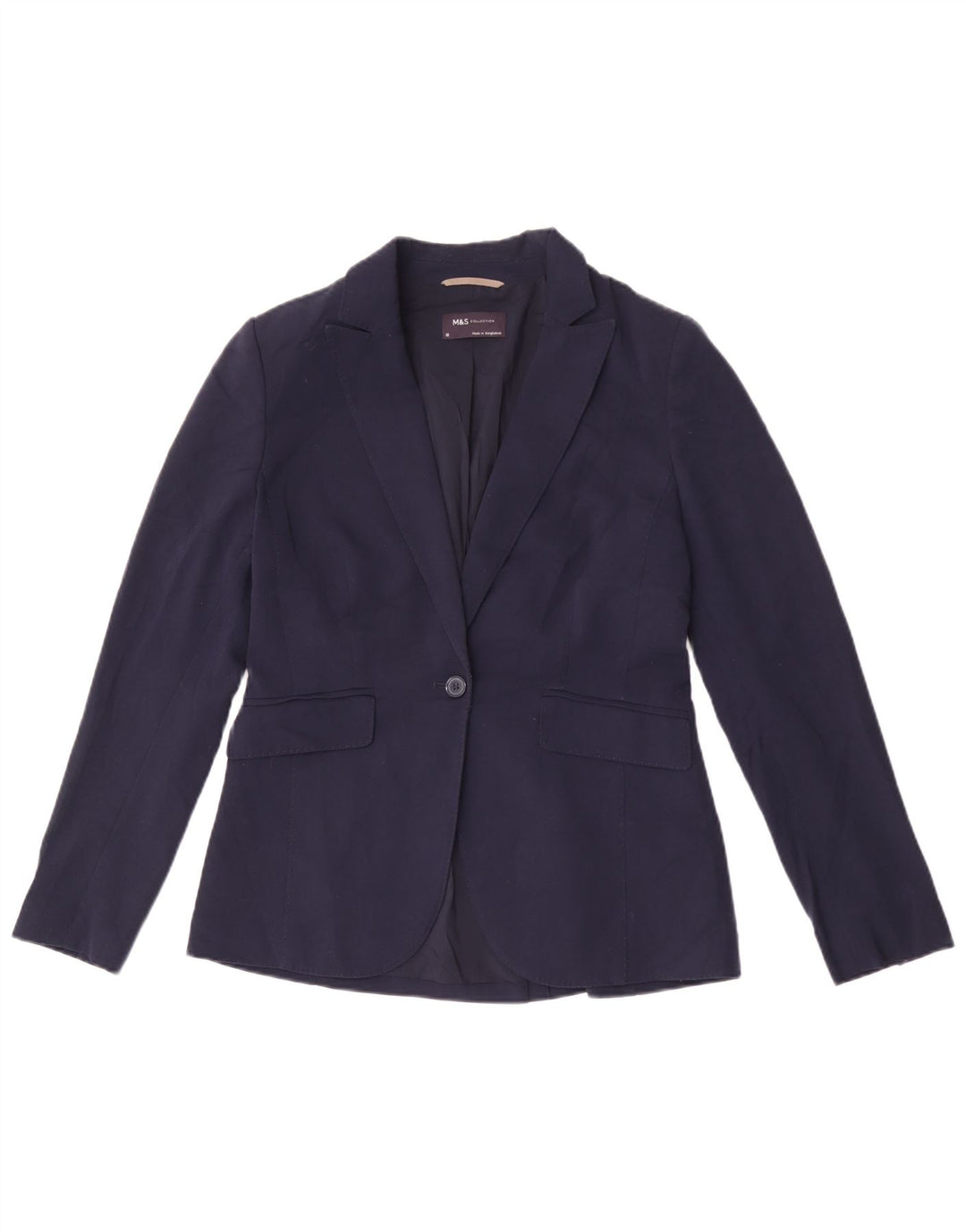 Jachetă pentru femei Marks & Spencer cu 1 buton, UK 10, bleumarin mic