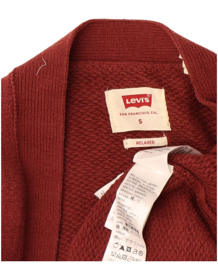 Pulover cardigan pentru bărbați, oversize, relaxat, cu dungi maro mici