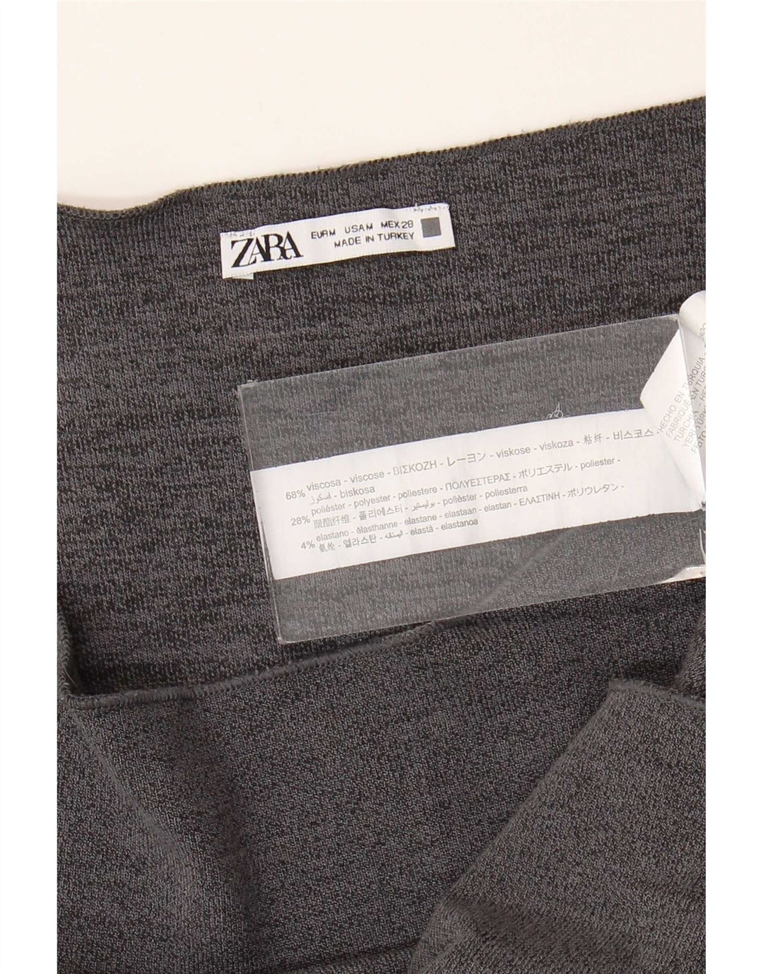 Rochie teacă fără mâneci pentru femei Zara UK 12 Viscoză gri mediu