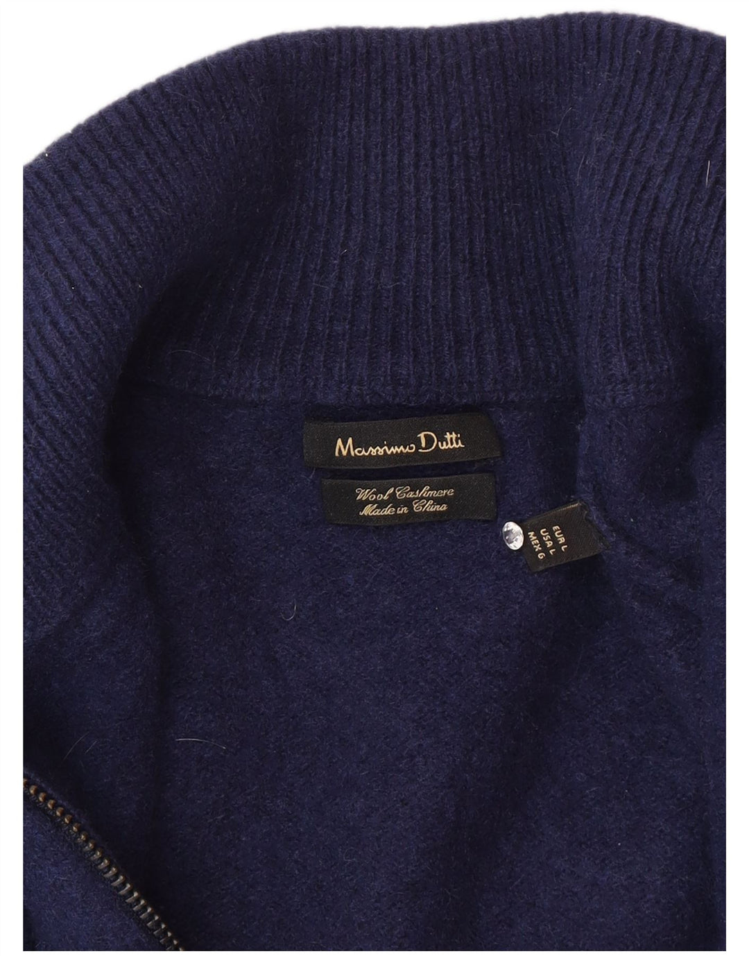 Pulover Cardigan Massimo Dutti pentru bărbați, lână mare, albastru