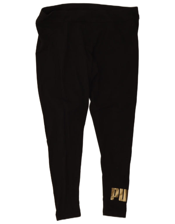 Leggings grafic Puma pentru femei UK 18 XL bumbac negru