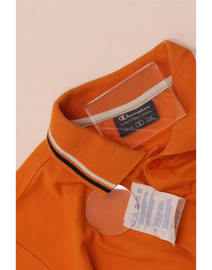 Tricou Polo Băieți Champion 7-8 Ani Bumbac Portocaliu Mic