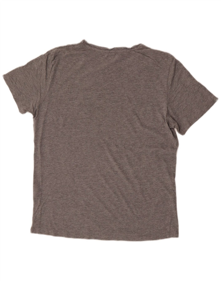 Tricou cu grafic Jack & Jones pentru bărbați Top din bumbac cu pete gri mediu