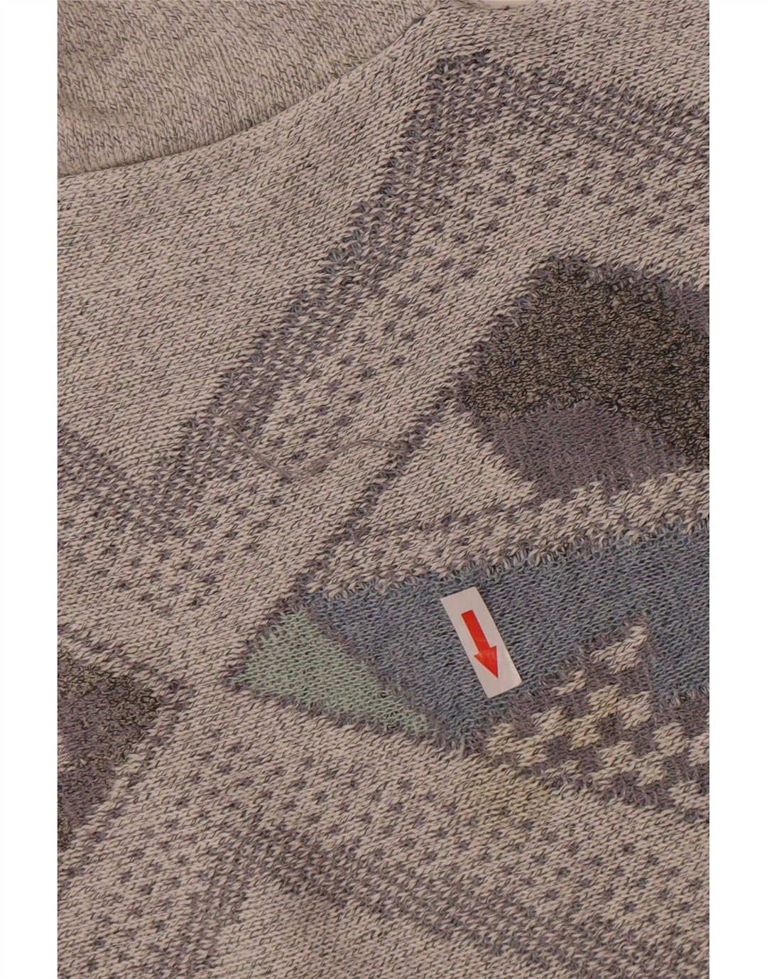 Pulover Vintage pentru bărbați, cu croială obișnuită, cu gât crew, mare, gri Argyle/Diamond