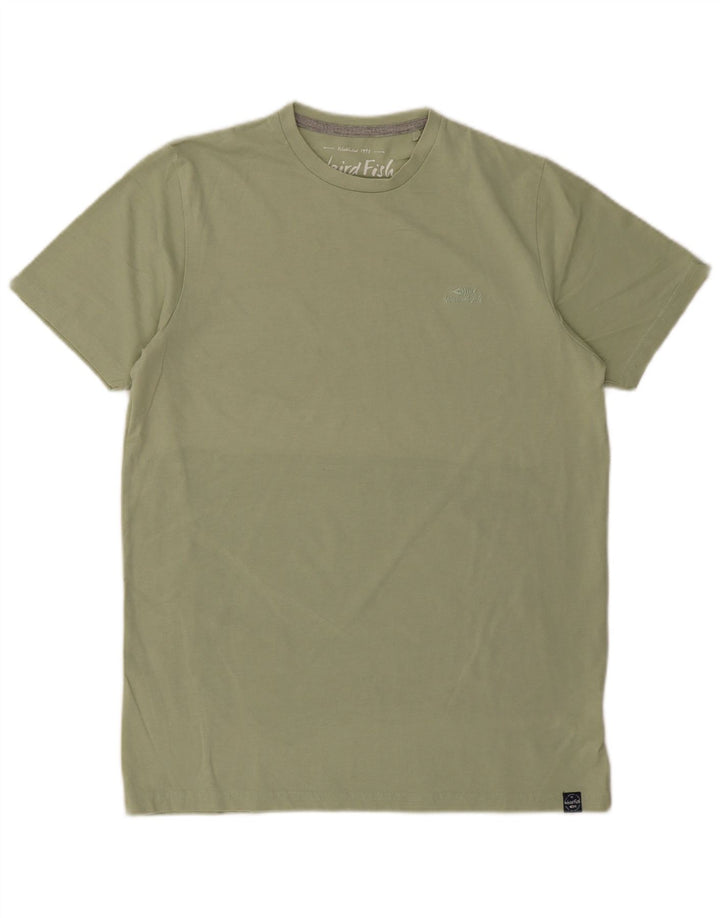Tricou pentru bărbați Weird Fish Top Mediu Kaki Bumbac