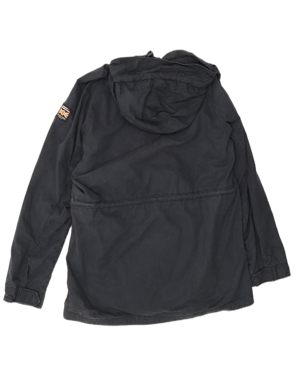 Jachetă parka cu glugă Superdry pentru bărbați UK 46 3XL bumbac bleumarin