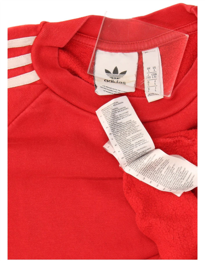 Hanorac pentru bărbați Adidas Jumper mare, roșu, bumbac