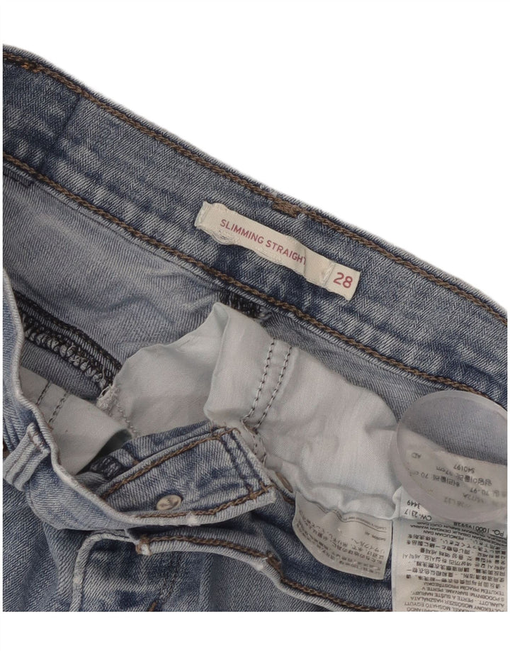 Pantaloni scurți Levi's din denim pentru femei W28, bumbac albastru mediu