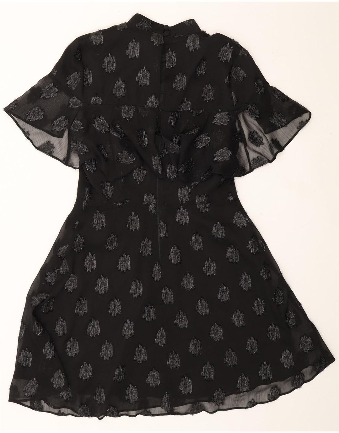 WAREHOUSE Womens Abstract Pattern A-Line Dress UK 12 Medium Black Vintage Warehouse and Second-Hand Warehouse from Messina Hembry 