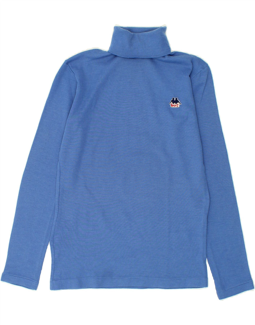 KAPPA Womens Roll Neck Jumper Sweater UK 12 Medium Blue Acrylic | Vintage Kappa | Thrift | Second-Hand Kappa | Used Clothing | Messina Hembry 