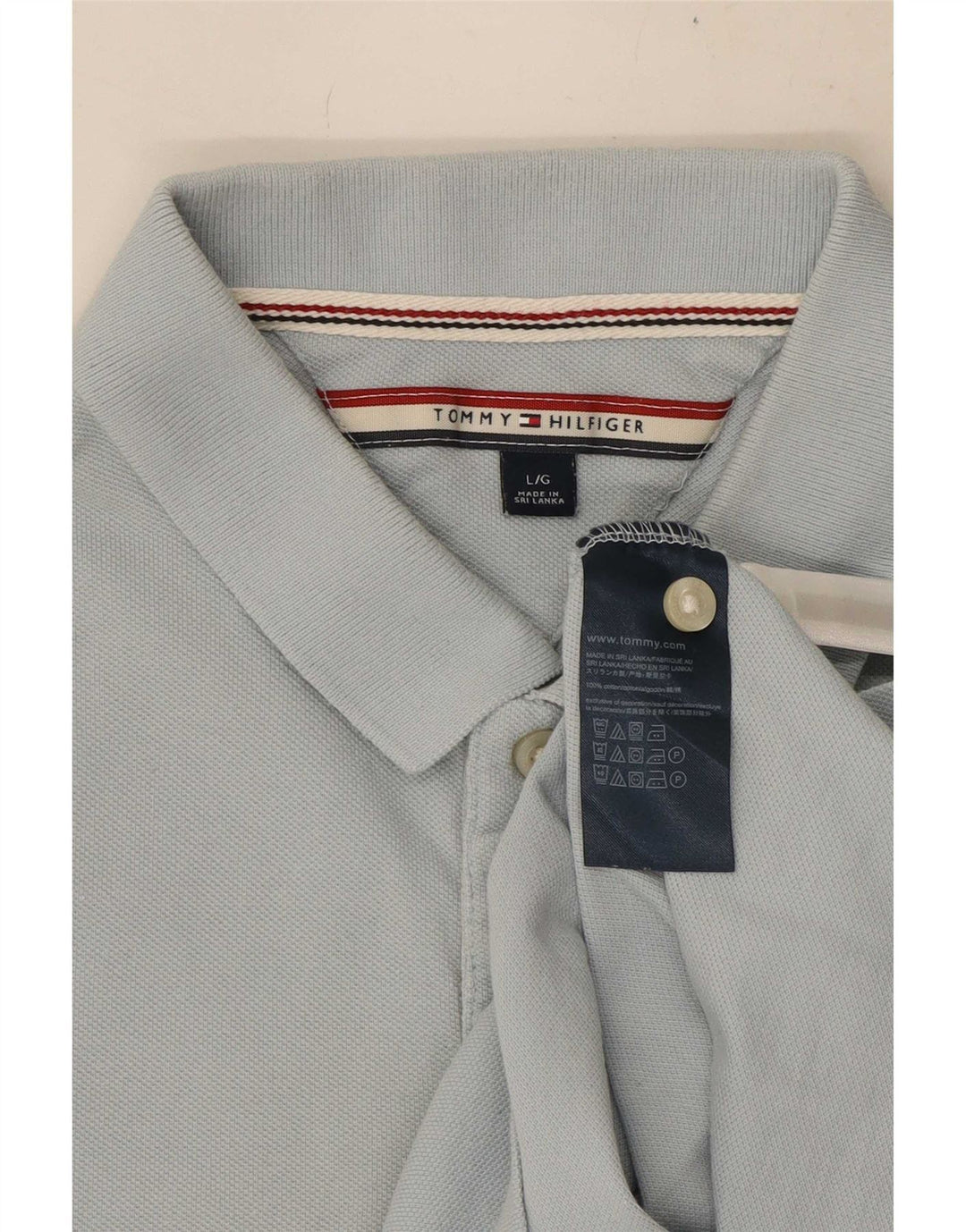 Tricou polo Tommy Hilfiger pentru bărbați, mare, albastru, bumbac