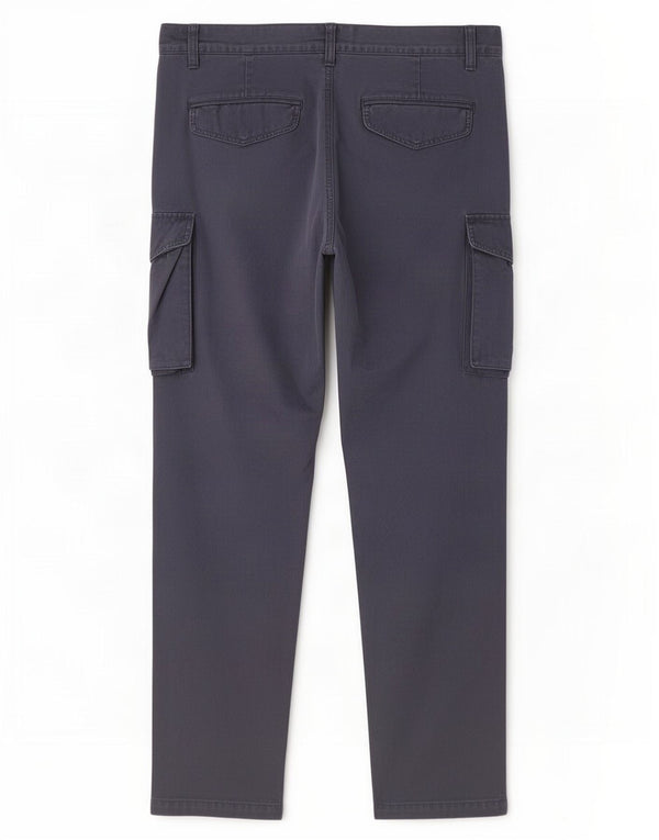 Pantaloni cargo subțiri Benetton pentru bărbați IT 54 2XL W38 L32 bleumarin bumbac