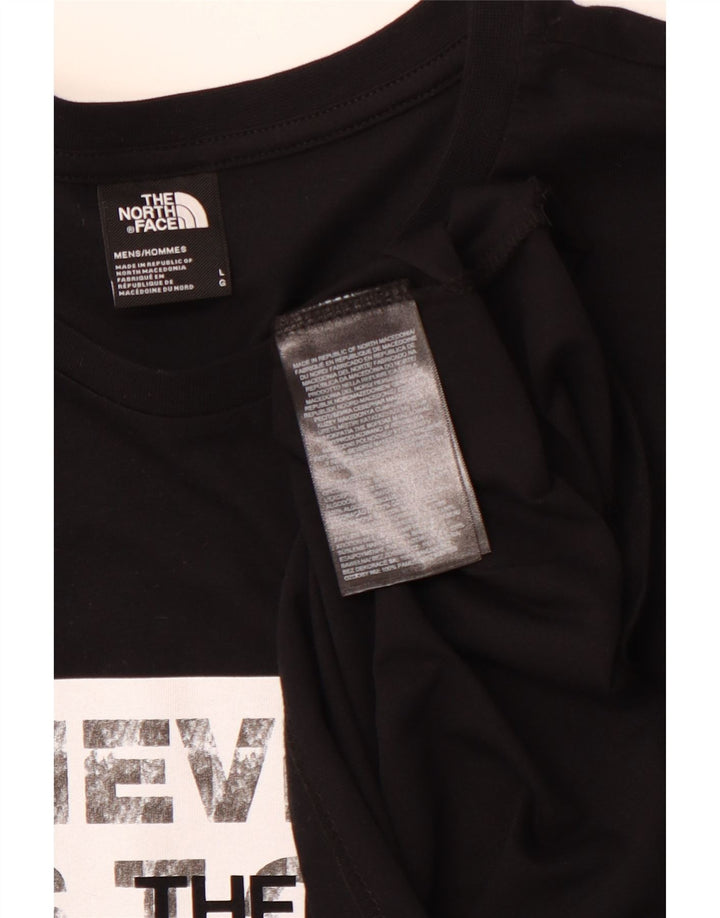 Tricou grafic pentru bărbați THE NORTH FACE Top mare din bumbac negru