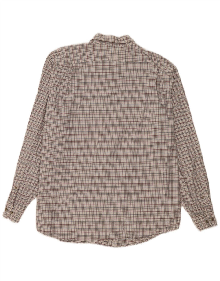 Cămașă pentru bărbați Eddie Bauer, cu formă relaxată, XL, bumbac cu carouri albe