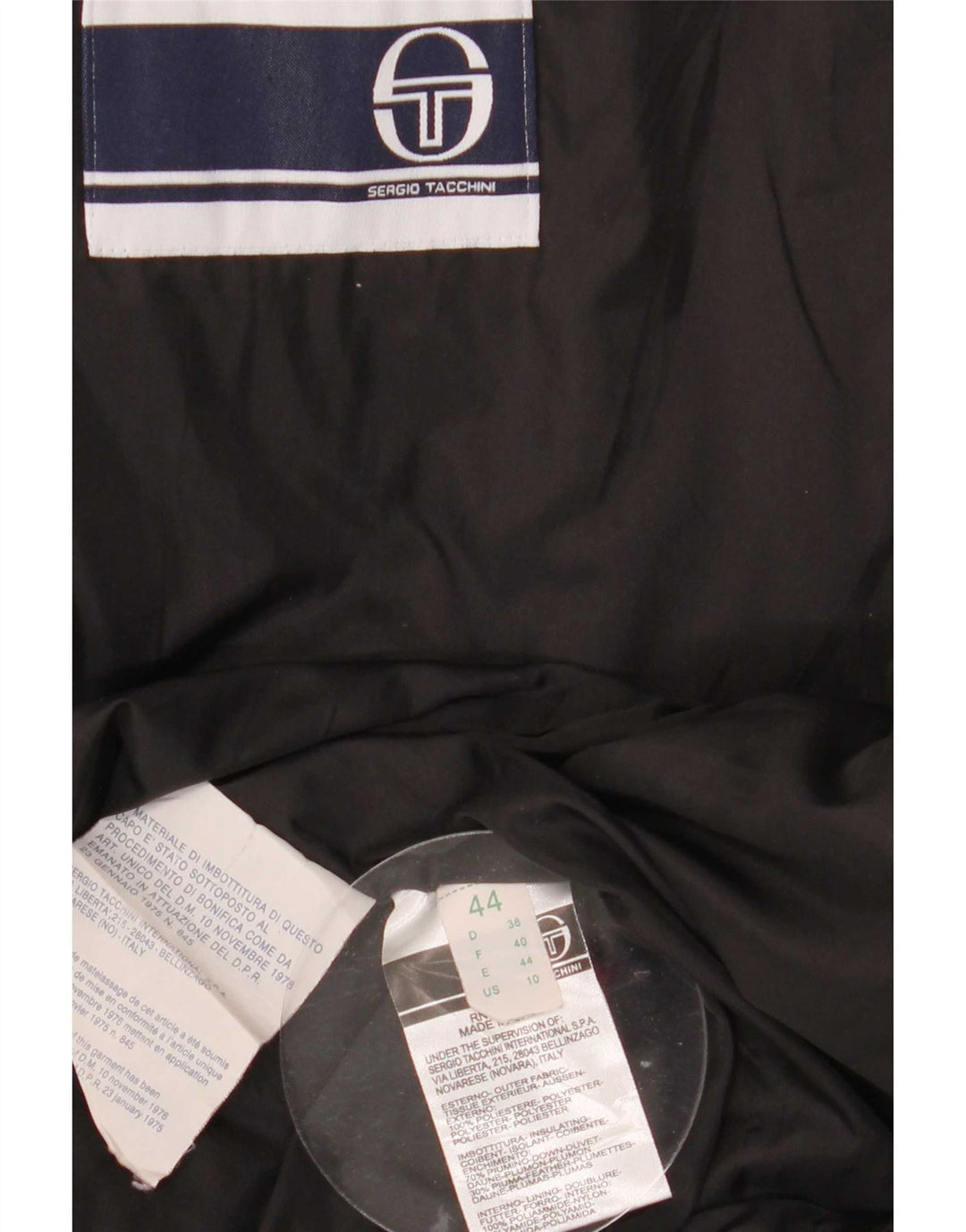 Jachetă căptușită pentru femei Sergio Tacchini IT 44 Poliester mediu negru