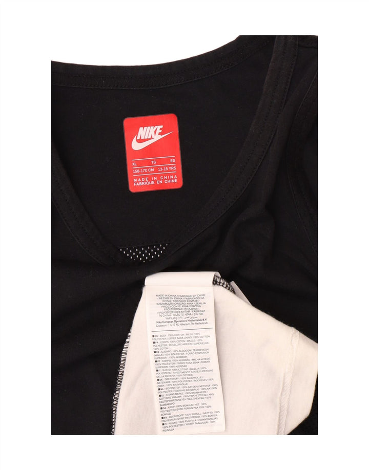 Vestă grafică NIKE pentru băieți, 13-14 ani, XL, bumbac color bloc negru