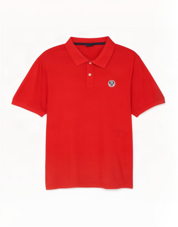 Tricou polo North Sails pentru bărbați, bumbac roșu mediu