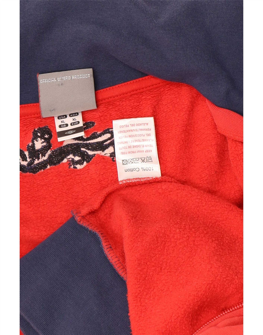 Jachetă de trening pentru bărbați Umbro, XL, roșu, bumbac color bloc
