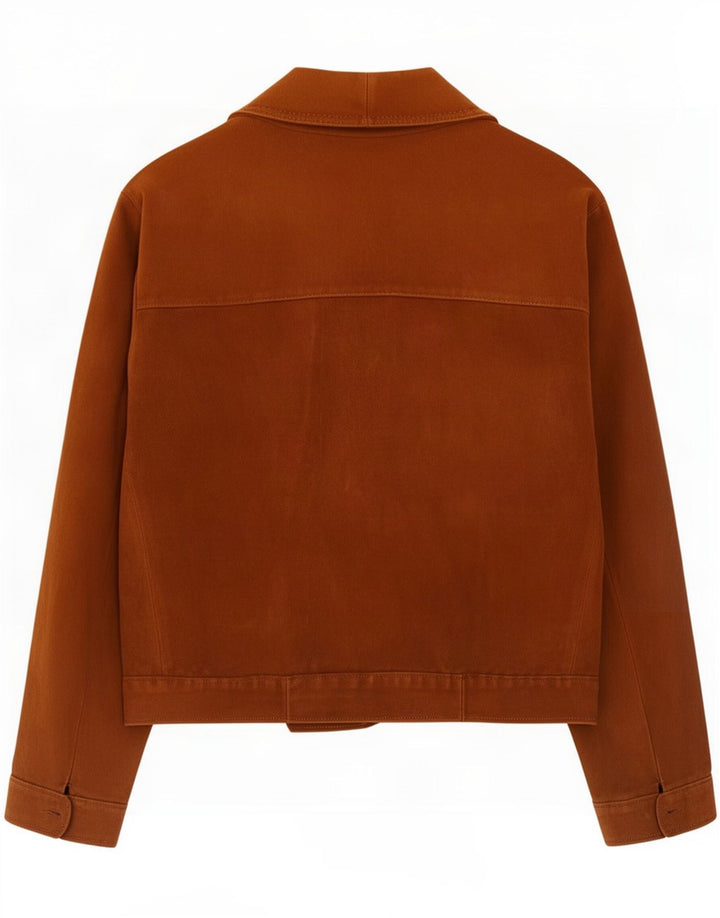 Jachetă de piele de căprioară pentru femei UK 38 Medium Brown Leather
