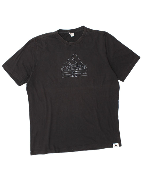 Tricou grafic ADIDAS pentru bărbați Top mare negru