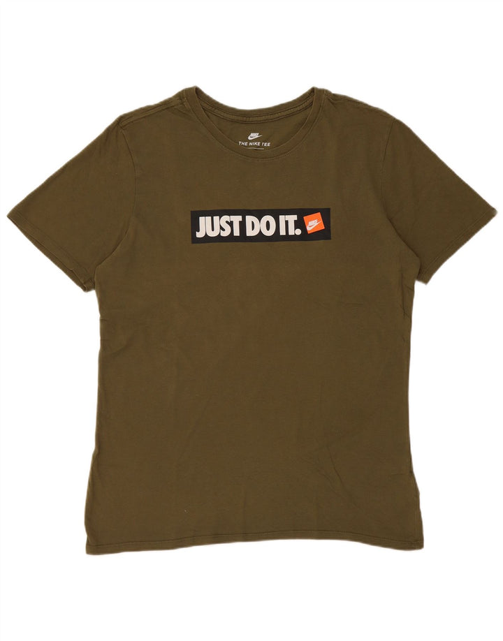 Tricou grafic Nike pentru bărbați Top Mediu Kaki Bumbac