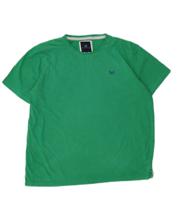 CREW CLOTHING Bărbați Tricou Top XL Verde Bumbac