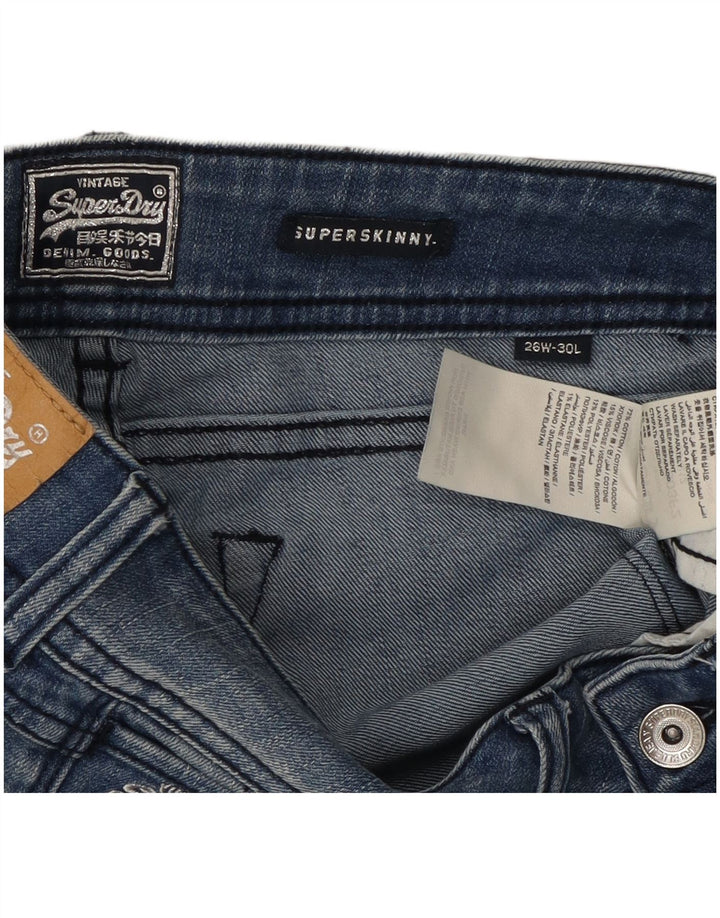 SUPERDRY blugi super skinny pentru femei W26 L30 bumbac albastru
