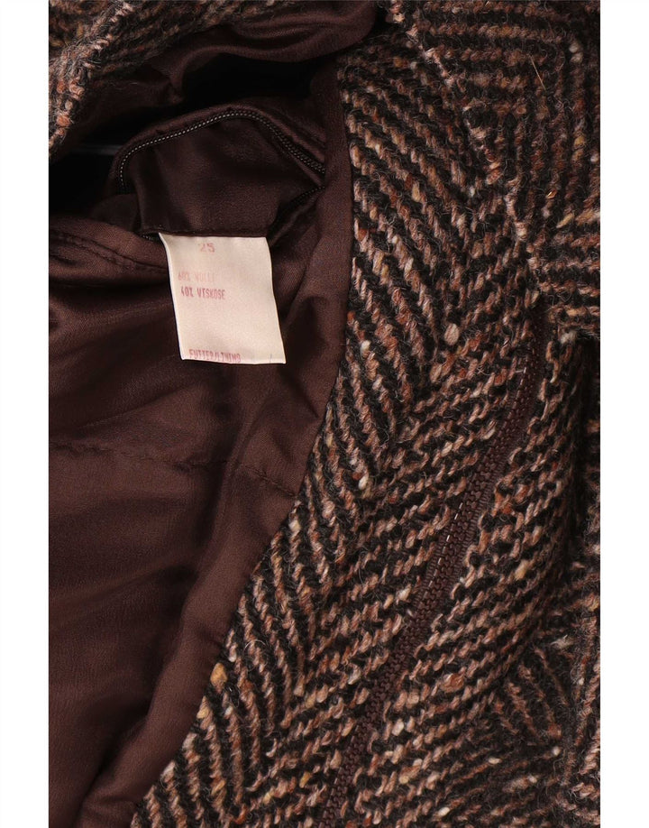 Jachetă Bomber Vintage pentru bărbați Marea Britanie 42 XL Lână maro în spinare