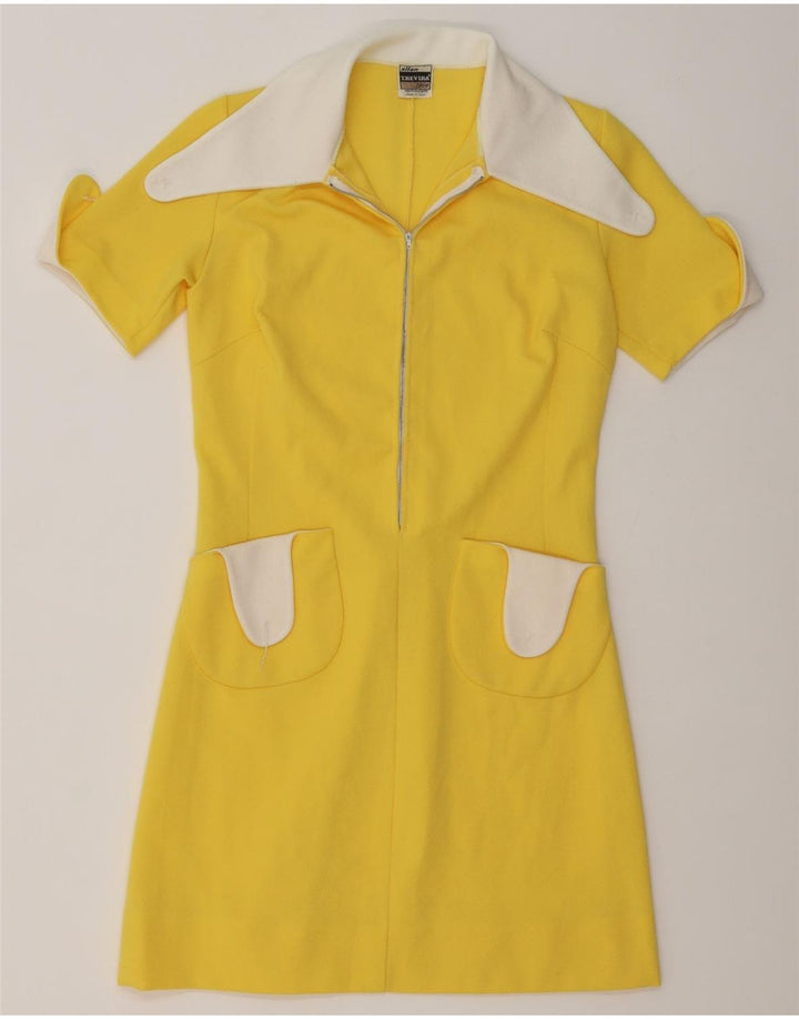 Rochie polo Trevira pentru femei IT 44 Galben mediu Poliester color bloc